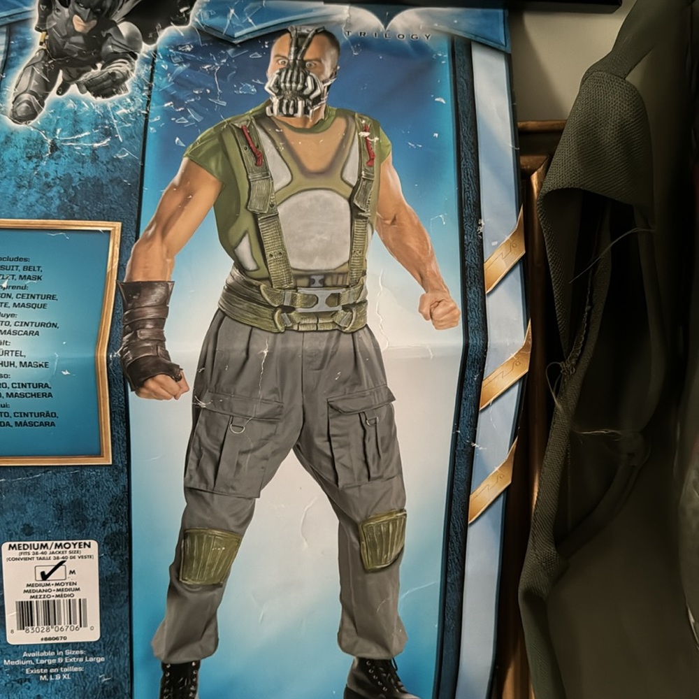 BANE BATMAN Medium Men’s The Dark Knight Halloween Costume with MASK M